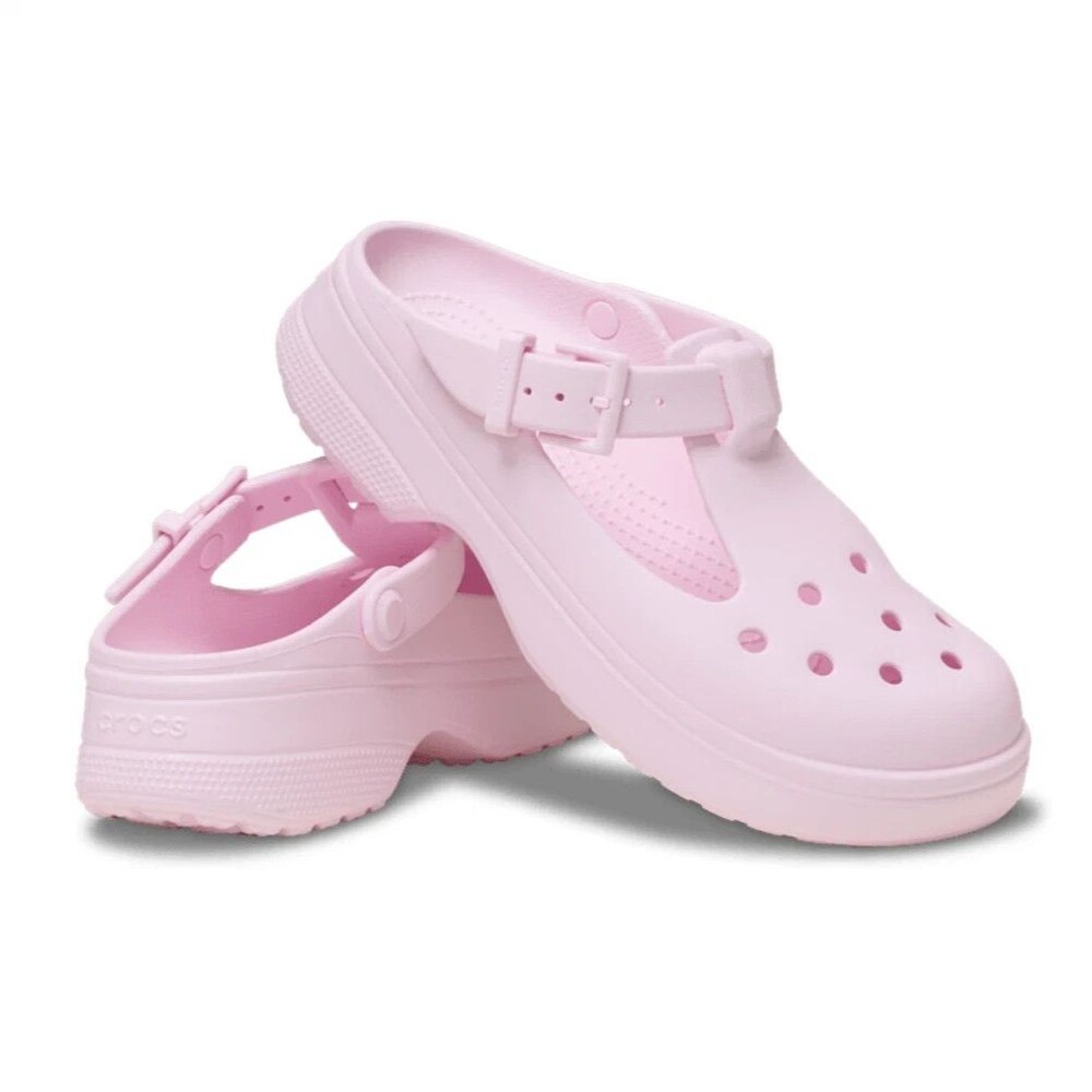 CROCs Classic Mary Jane Clog Women’s Size 9 Pink  Adjustable Strap Slide Sandals